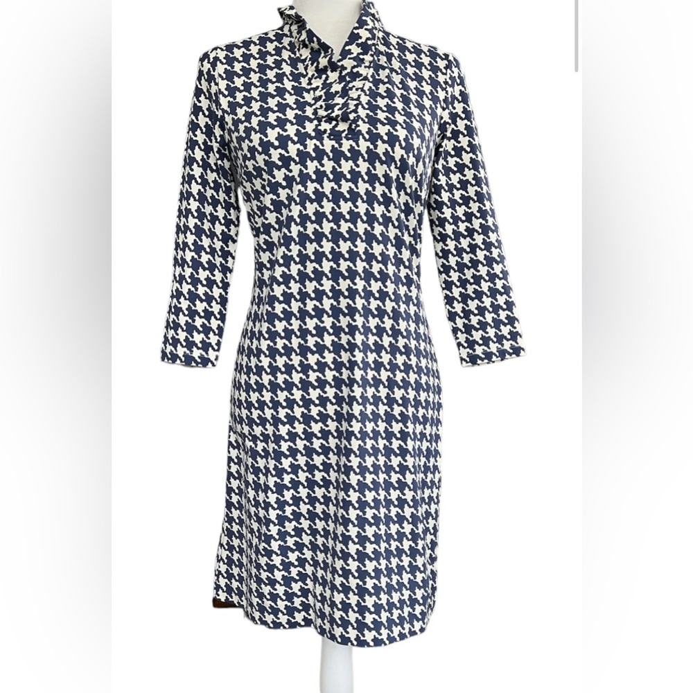 J. McLaughlin Navy and White Dress